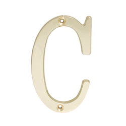 Letra C Laton Brillante Slim 4" LOCK (L701CLB)