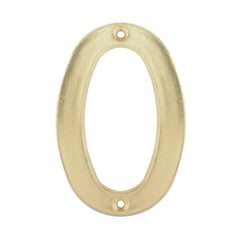 Numero Slim  0  Laton Brillante De  4" LOCK (L6800LB)