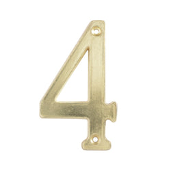Numero Slim  4  Laton Brillante De  4" LOCK (L6804LB)