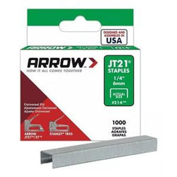 GRAPA ARROW JT-21  1/4  CAJA CON 1,000 PIEZAS