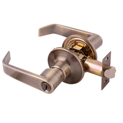 CERRADURA DE MANIJA CON LLAVE JADE LATON ANTIGUO (CAJA) DEXTER (6642)