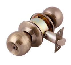 CERRADURA PERILLA BARZA CILINDRICA LLAVE-BOTON C/LLAVE LATON BRILLANTE BP (BLISTER) DEXTER (6801)