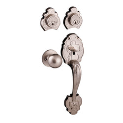 CERRADURA P/PUERTA PRINCIPAL DE GATILLO/PERILLA LLAVE-LLAVE TRIPOLI LATON ANTIGUO DEXTER (4186)