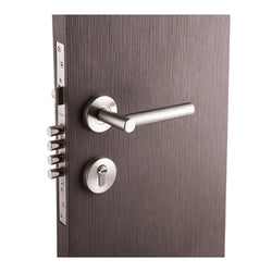 CERRADURA P/PUERTA PRINCIPAL DE MANIJA DELUXE TIPO "T" ALTA SEGURIDAD ACERO INOXIDABLE DEXTER (6506)