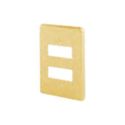 PLACA P/CONTACTO ITALIANO  2 SALIDAS  ALUMINIO FULGORE (FU0764)