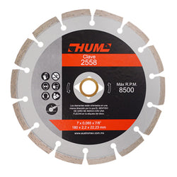 DISCO SEGMENTADO  7" X 0.087" X 7/8" HUM AUSTRODIAM  (2558)
