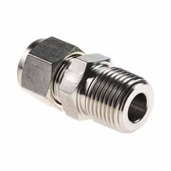 CONECTOR RECTO P/TUBING INOXIDABLE T316 MARCA CHEM OIL 1/4" OD X 1/4" M-NPT