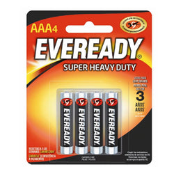 PILA CARBON-ZINC AAA  C/4 PZAS EVEREADY  (1212BP-4)
