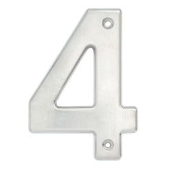 Numero Numero 4 Cromo Satinado Bold 4" LOCK (L604C)