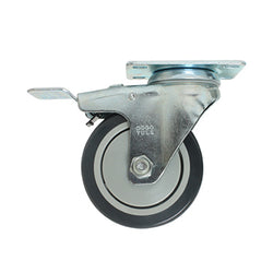 RODAJA DOGO POLIURETANO GRIS GIRATORIA CON FRENO 3" (ZF5101)
