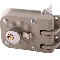 CERRADURA DE SOBREPONER DE MORDAZA DERECHA GRIS (CAJA) DEXTER (6758)