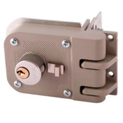 CERRADURA DE SOBREPONER DE MORDAZA IZQUIERDA GRIS (CAJA) DEXTER (6759)