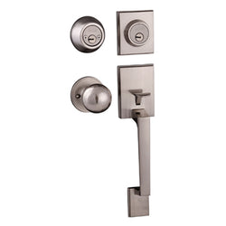 CERRADURA P/PUERTA PRINCIPAL DE GATILLO/PERILLA LLAVE-LLAVE BOSTON LATON BRILLANTE (CAJA) DEXTER (6304)