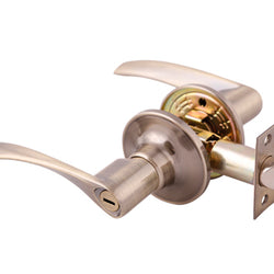 CERRADURA DE MANIJA RANURA-BOTON CUARZO S/LLAVE LATON BRILLANTE DEXTER (6662)