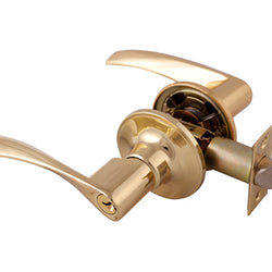 CERRADURA DE MANIJA CUARZO LLAVE-BOTON C/LLAVE LATON BRILLANTE (BLISTER) DEXTER (6660)