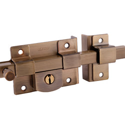 CERRADURA DE BARRA FIJA LATON BRILLANTE IZQUIERDA (BLISTER) DEXTER (6777)