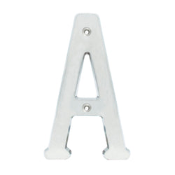 Letra A Cromo Satinado Slim 4" LOCK (L701ACS)