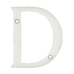 Letra D Cromo Satinado Slim 4" LOCK (L701DCS)
