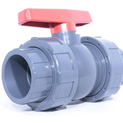 VALVULA BOLA DOBLE UNION CEM/RH PVC GRIS CED-80 2" CRESCO (VGDU-020)