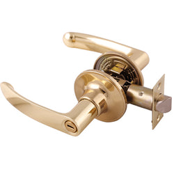 CERRADURA DE MANIJA RANURA-BOTON ROYAL S/LLAVE LATON ANTIGUO (CAJA) DEXTER (5819)