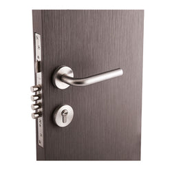 CERRADURA P/PUERTA PRINCIPAL DE MANIJA DELUXE TIPO "J" ALTA SEGURIDAD ACERO INOXIDABLE 70 MM  DEXTER (6553)