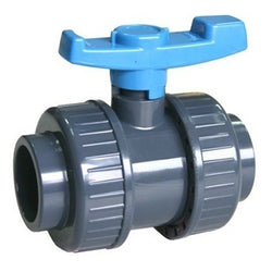 VALVULA BOLA DOBLE UNION PVC GRIS  4" CRESCO (VGDU-040)