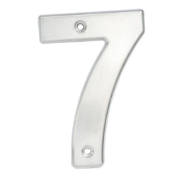 Numero Numero 7 Cromo Satinado Bold 4" LOCK (L607C)