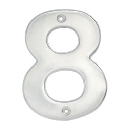 Numero Numero 8 Cromo Satinado Bold 4" LOCK (L608C)