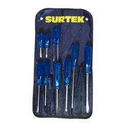 Desarmadores Juego 10 Pzas Azul Combinado SURTEK (D02P)