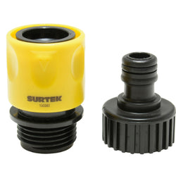 Juego D/Conector Con Sitema Click Adaptador P/ Grifo 3/4" SURTEK (130382)