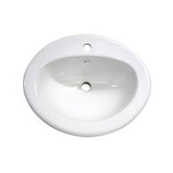 LAVABO OVALADO BLANCO MONOMANDO CATO