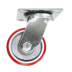 RODAJA FIERRO PU ROJO GIRATORIA 6" DOGO (ZF5064)