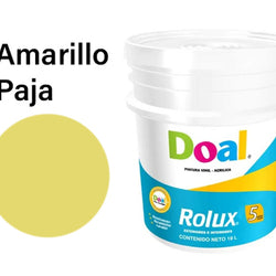 VINILICA-ACRILICA AMARILLO PAJA 19 LITRO 504 ROLUX DOAL