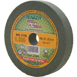 RUEDA DE FIBRA 6" X 1" X 1" G-320 VERDE  PARA ACABADO TENAZIT UNIX (2344)
