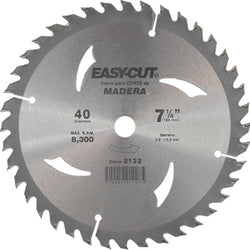SIERRA PARA METAL CON 40 DIENTES DE 7-1/4" X 0.090" X 5/8"-DM PARA CORTE DE MADERA TENAZIT EASY CUT