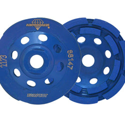 COPA DE DIAMANTE DE 4" X 5/8"-11H DE DOBLE HILERA DE SEGMENTOS PARA DESBASTE DE PIEDRA AUSTRODIAM (