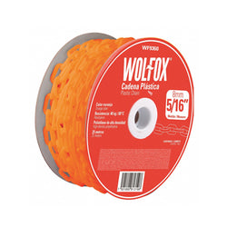CADENA PLASTICO 5/16"  NARANJA POR ROLLO DE 25 MTS. WOLFOX  (WF9360)