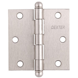 BISAGRA 1" X 1" ESP  1.0 MM ACERO PULIDO CAJA CON 20 PIEZAS  DEXTER (6431)