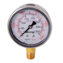MANOMETRO C/GLICERINA 2 1/2" 1/4" NPT 200KG/3000LB WESTON (W-10260)