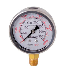 MANOMETRO C/GLICERINA 2 1/2" 1/4" NPT 200KG/300LB (W-10220) WESTON