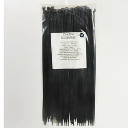CINTILLO EQUALO 11"  NEGRO 100 PIEZAS (EQ-28048B)