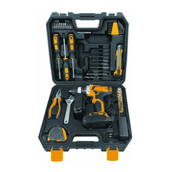 KIT 47 PZAS TALADRO INALAMBRICO C/HERRAMIENTAS Y MALETIN 3/8 20V  HOTECHE (P800104A)