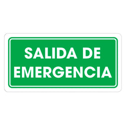 SEÑALAMIENTO SALIDA DE EMERGENCIA 15 X 30CM WESTON (TS-0015)