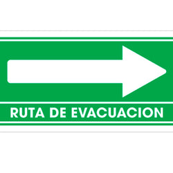 SEÑALAMIENTO RUTA DE EVACUACION DERECHA 15 X 30CM WESTON (TS-0020)