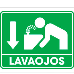 SEÑALAMIENTO LAVADO DE OJOS DE EMERGENCIA 25 X 35CM WESTON (TS-0035)