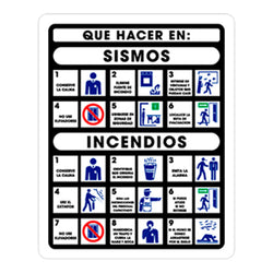 SEÑALAMIENTO SISMO/INCENDIO 25 X 35CM WESTON (TS-0050)