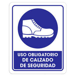 SEÑALAMIENTO USO ZAPATOS DE SEGURIDAD 25 X 35CM WESTON (TS-0055)