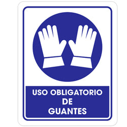 SEÑALAMIENTO USO GUANTES 25 X 35CM WESTON (TS-0075)