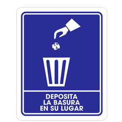 SEÑALAMIENTO BASURA EN SU LUGAR 25 X 35CM WESTON (TS-0080)