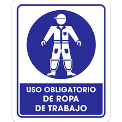SEÑALAMIENTO USO ROPA DE TRABAJO 25 X 35CM WESTON (TS-0100)